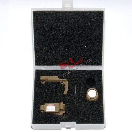 Red laser device for GLOCK and BARAK pistols with lateral groove